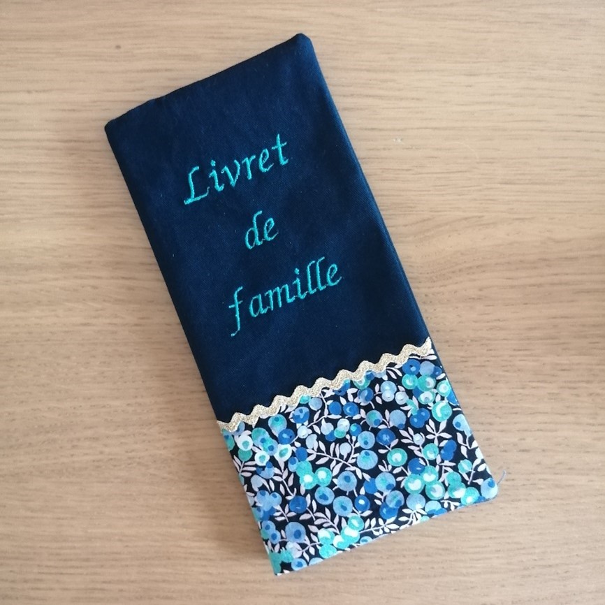 Étui Rigide Pour Livret De Famille - Vert D'eau, Fabrication Française - 22x10,5 Cm - 4