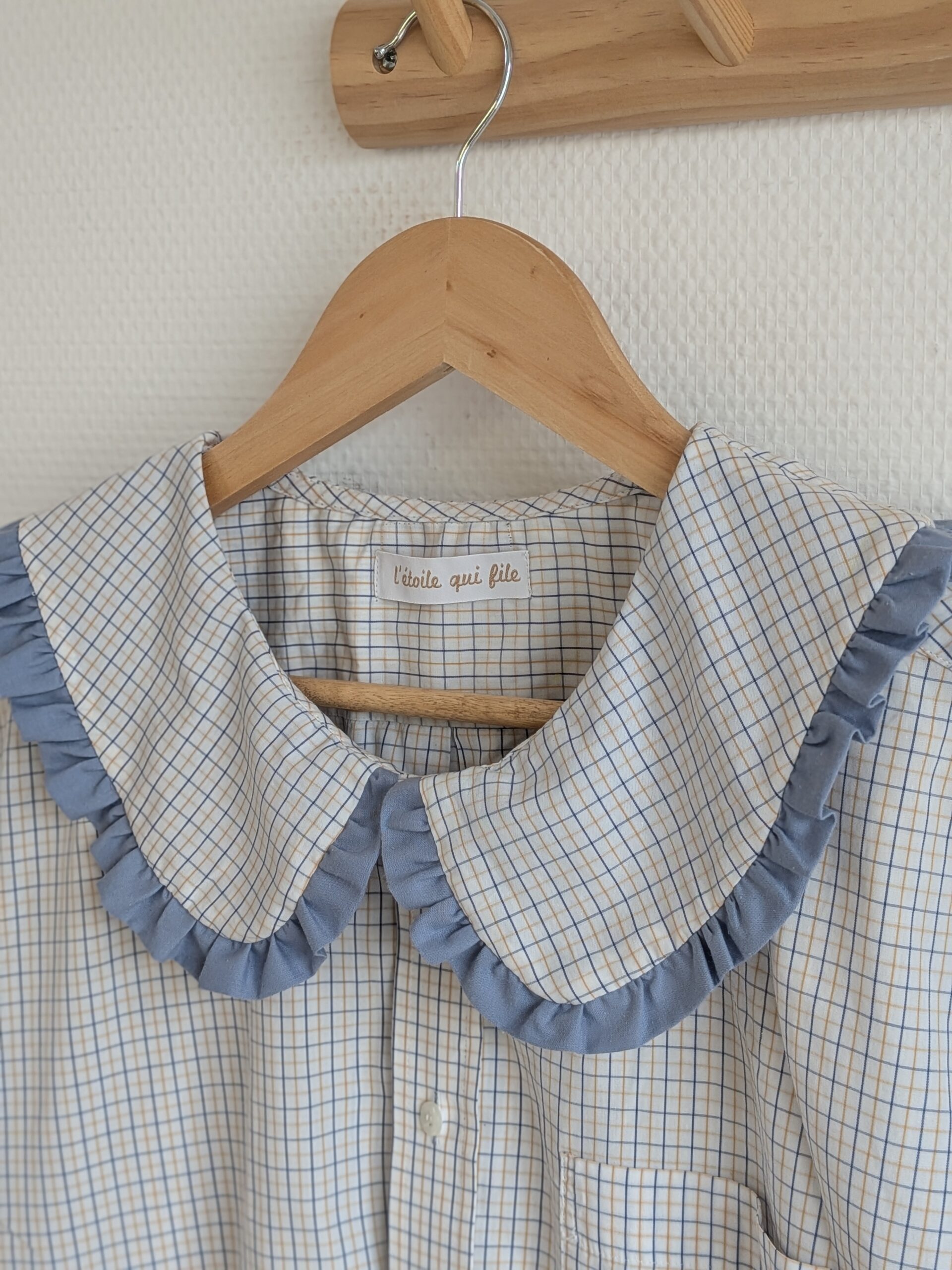 Blouse Pléione jaune et bleu – Image 2